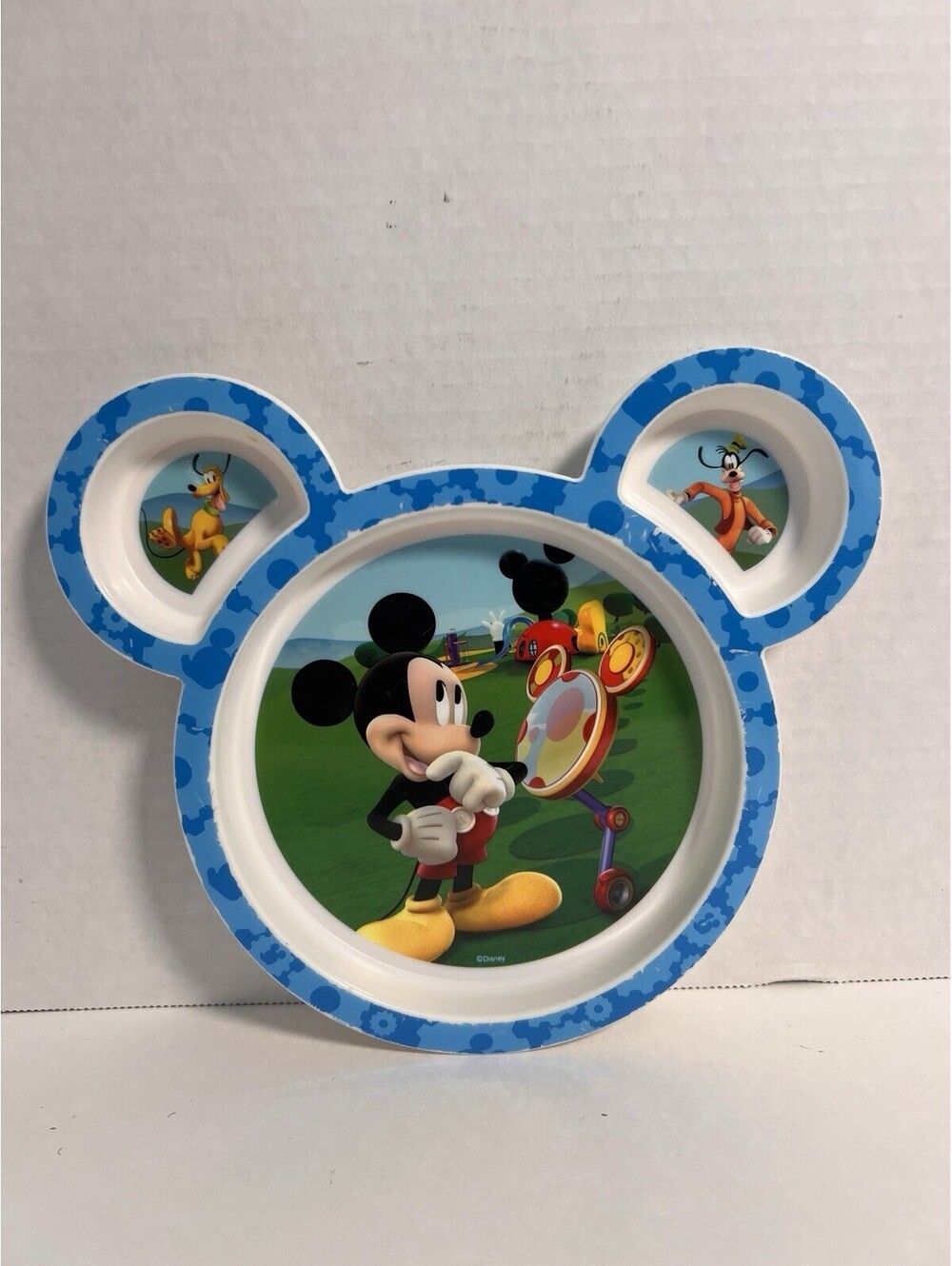 Disney Mickey Mouse Clubhouse Divided Kids Plate Pluto Goofy 2006 Learning Curve